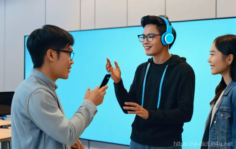 용어집 검색 기능 - **Prompt:** A young Vietnamese professional, approximately 25-30 years old, sitting at a modern desk...