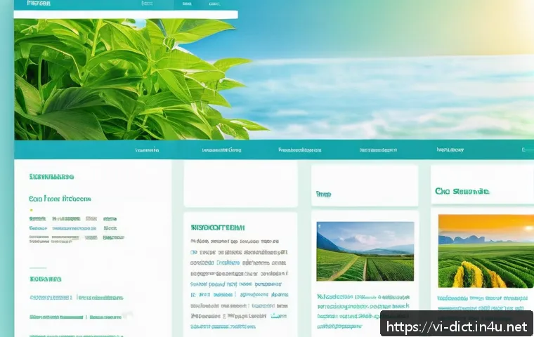 용어집 웹사이트 디자인 - A clean, modern website homepage interface for a Vietnamese dictionary site, featuring a large, prom...